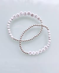 Image 1 of Custom Sterling silver / howlite bracelet 