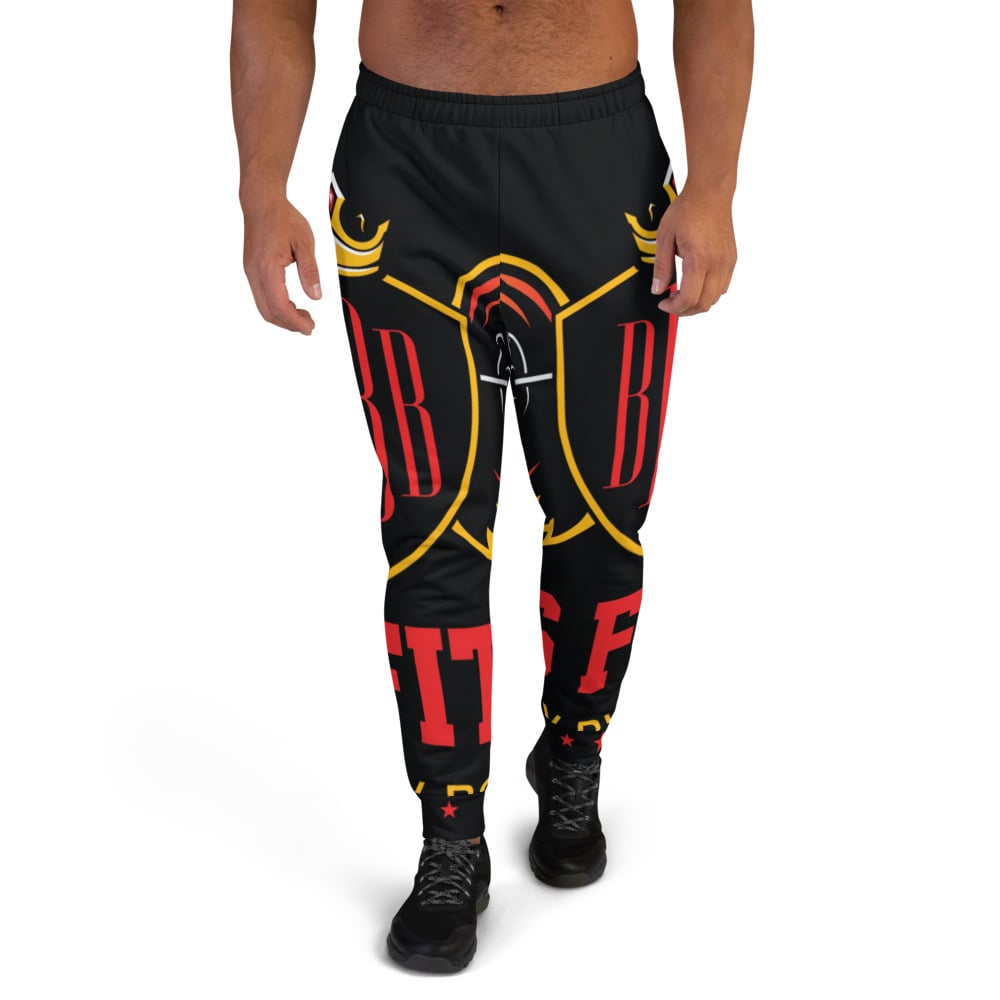 black red joggers