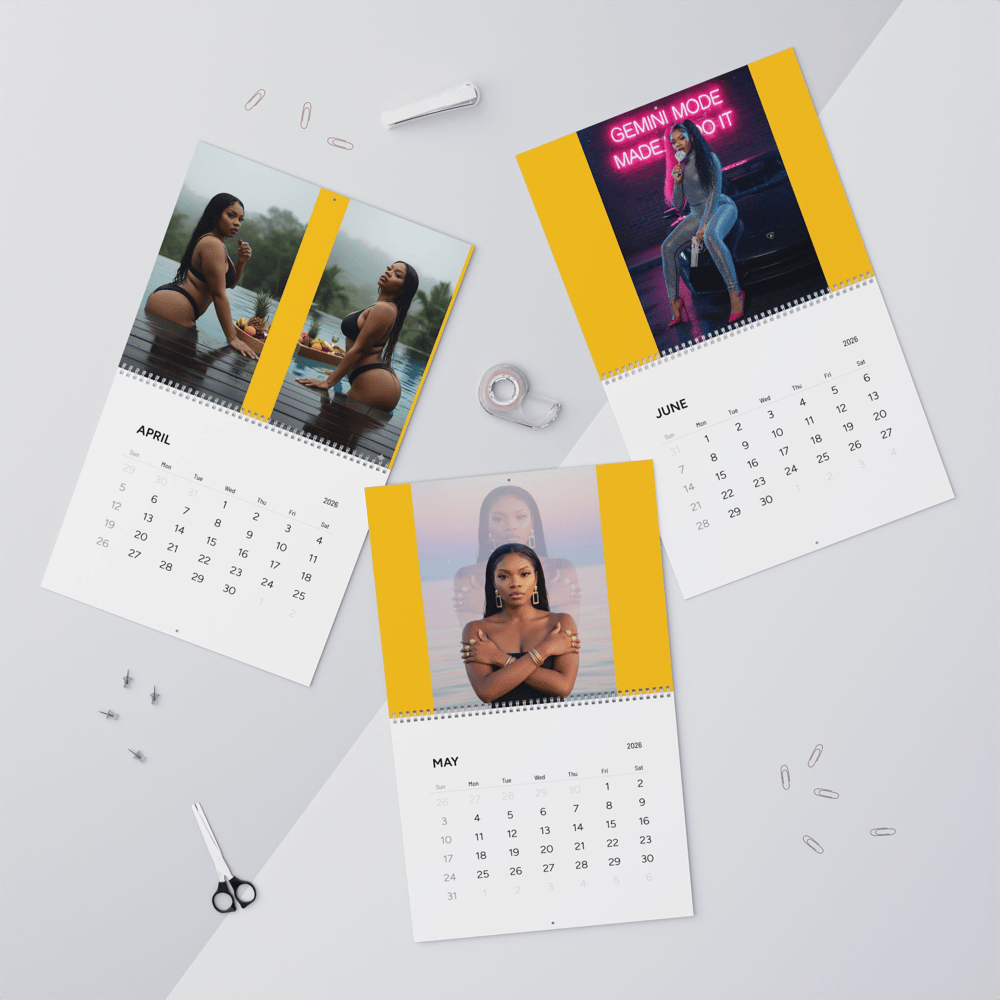 Image of 2026 custom Bold Portrait Wall Calendar — Fashion Model Photo Calendar (Large)