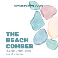 Image 3 of The Beach Comber - Sea Salt, Palm & Musk Soy Wax Candle