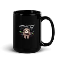 Image 1 of Happy Independence Day Sloth Ceramic Coffee Mug