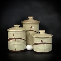 Image 1 of Bright Yellow Kitchen Medium Sized  Canister Set