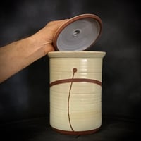 Image 3 of Handmade Gold Glazed Stoneware kitchen Canisters