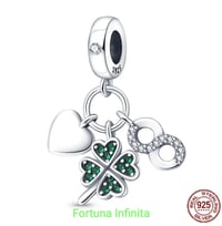 Image 1 of Lucky Infinity Charms (real 925 Sterling Silver)