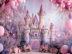 Image of Purple Princess Castle Cake smash