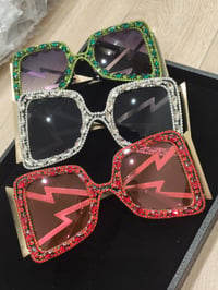 Image 9 of Oversized Glam Rhinestone Sparkle Sunglasses (5 Colour Options)