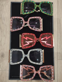 Image 15 of Oversized Glam Rhinestone Sparkle Sunglasses (5 Colour Options)