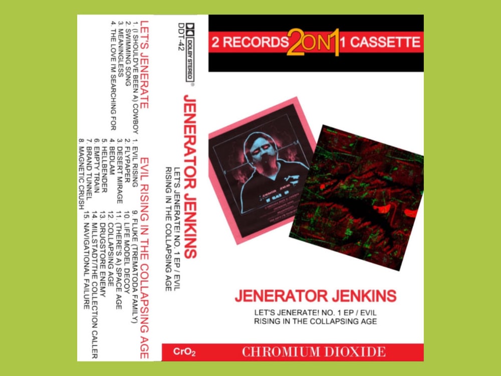 JENERATOR JENKINS 'Let's Jenerate! No. 1 EP / Evil Rising in The Collapsing Age' cassette