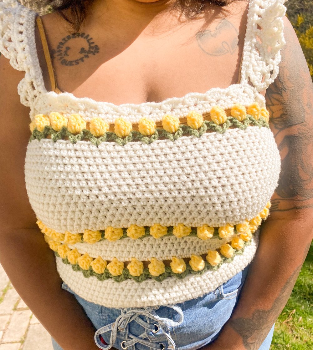 Image of Crochet Tulip Top - MADE TO ORDER (Read Description)