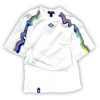 Image 7 of RAINBOW WAVES MIDSLEEVE PREMIUM TEE WHITE