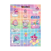 Image 4 of Glitter Cybercore Sticker Sheet