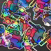 Image 3 of Holographic Circus Mouse sticker