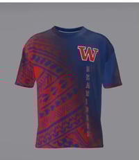 Image 2 of Seariders  Red/Blue Faded Tribal Dri-fit Shirt