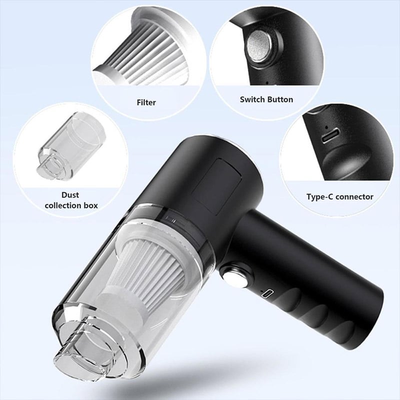 Wireless Car Vacuum Cleaner - 15000Pa Strong Suction, Portable Handheld Dust Collector