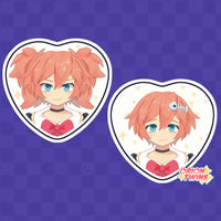 Image 1 of Twins Heart Button Badge Set