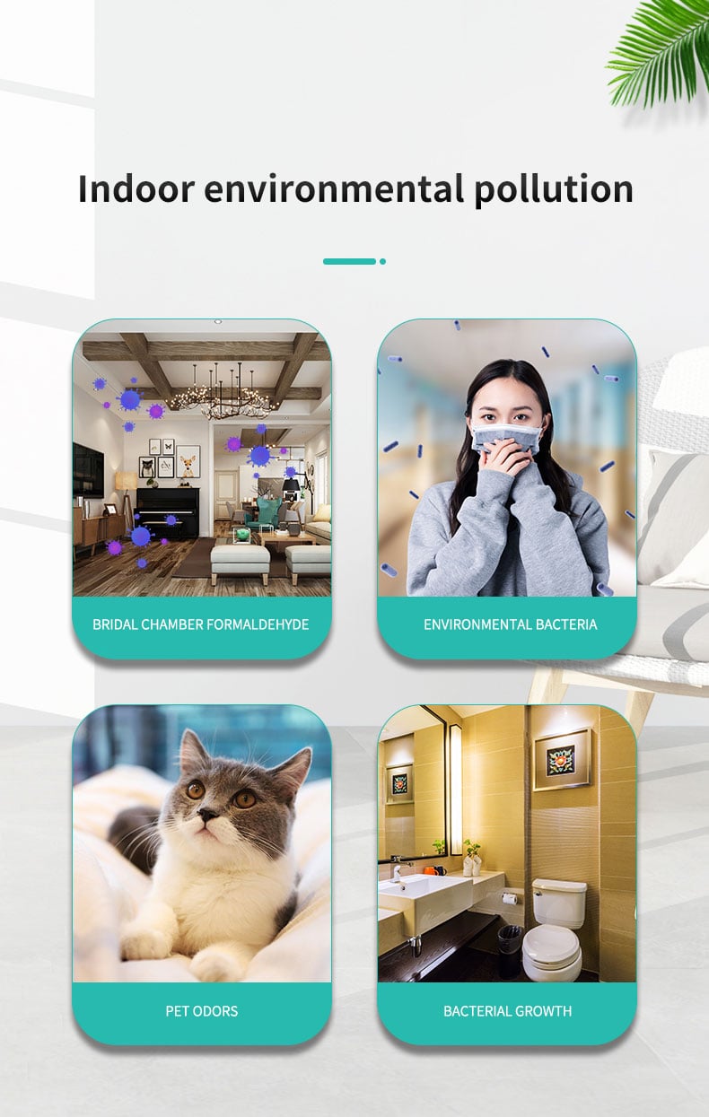 Mini Air Purifier - Plug-in Negative Ion Generator, No Filter, Household Odor Eliminator