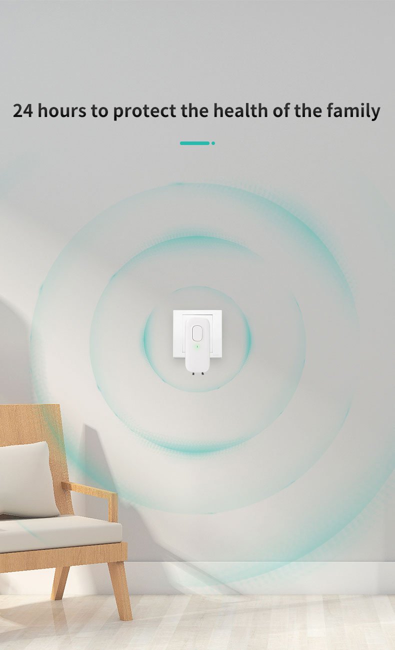 Mini Air Purifier - Plug-in Negative Ion Generator, No Filter, Household Odor Eliminator
