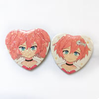 Image 2 of Twins Heart Button Badge Set