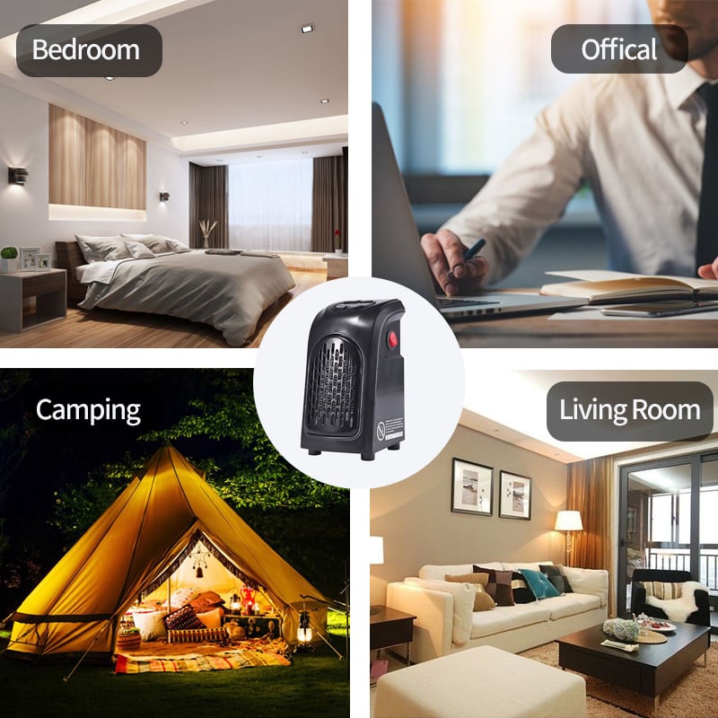 Mini Fan Heater - Wall Electric Heater, Desktop Warm Blower, Household Radiator Warmer for Winter