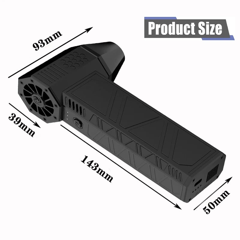 3rd Generation X3 Violent Blower - Turbo Jet Fan, Handheld Brushless Motor, 130,000 RPM, 52m/s Wind
