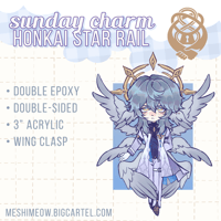 Sunday Honkai Star Rail Gold-Stamped Charm [PREORDERS]