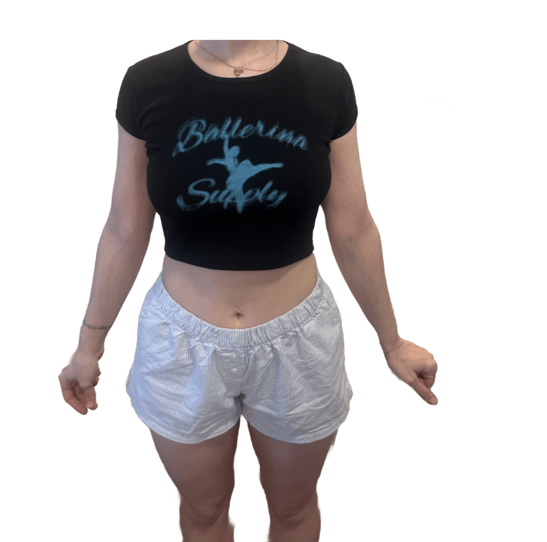 BALLERINA BABY TEE BLACK Image 2