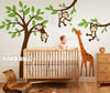 Giraffe and His Monkey Friends - KK127 - Children Baby Kid Boy Girl Playroom