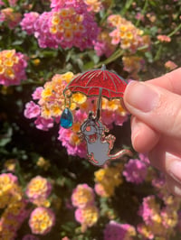 Image 1 of Rat dangle rain drop fantasy pin 