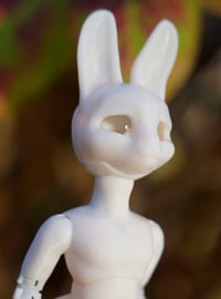 Image 4 of Miniature Shapeshifter "Bunny" Ball Jointed Doll Blank Base (Light Cream, Slim Body)