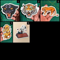 (5) Animal Stickers • Kiss Cut • 3 Sizes