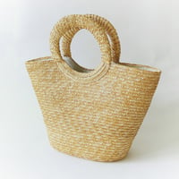 Image 1 of Woven Circular Handle Market Bag