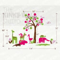 Matching decal stickers for theme Modern Zoo line - KK124
