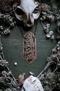 Image 2 of Catacombs etched brass necklace