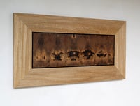 Image 2 of Wall Art, scrap wood. "Forest eyes" by R3.