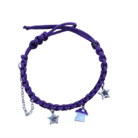 Image 2 of Mushroom Purple Friendship Bracelet