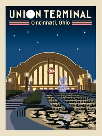 Image 1 of Union Terminal 1930's Travel Print