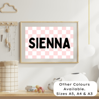 Image 1 of Checkerboard Name Print