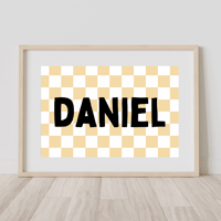 Image 3 of Checkerboard Name Print
