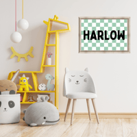 Image 2 of Checkerboard Name Print