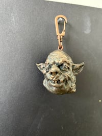 Inbred Head Pig's Key Chain Bronze Color