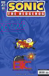 Image 2 of SONIC THE HEDGEHOG #69 | COMICS CURING CANCER - BIG TIME COLLECTIBLES B&W EXCLUSIVE VARIANT
