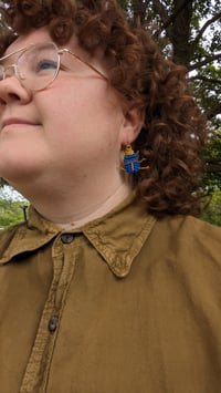 Image 3 of beetle earrings