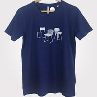 Image 1 of 'Silver chairs' ADULT blue T-SHIRT