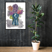 Image 7 of Crocuses and anemones with a fancy knot- Poster Print