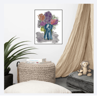 Image 8 of Crocuses and anemones with a fancy knot- Poster Print