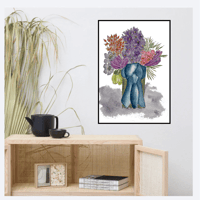Image 1 of Crocuses and anemones with a fancy knot- Poster Print