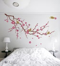Cherry Blossom decal sticker Tree Branch 3 color ( LARGE) - 073 