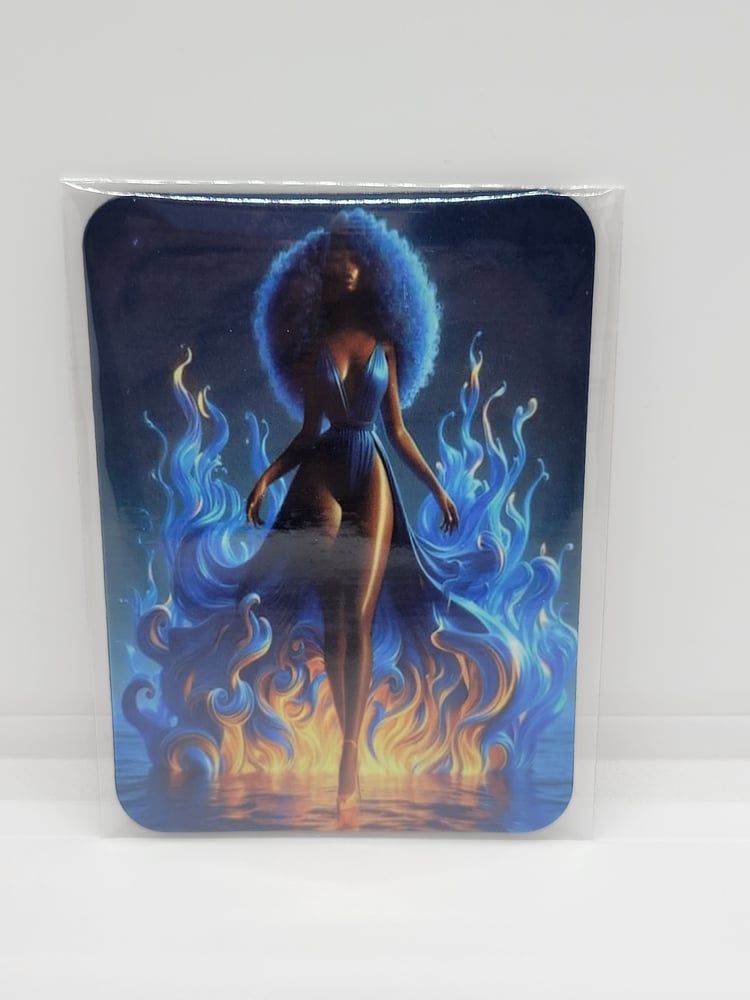 Image of Orange Cerulean Flame Goddess Magnet