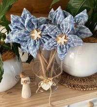 Image 2 of Memory Flowers custom created for clients from a loved ones shirts and hankies