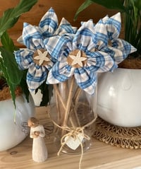 Image 5 of Memory Flowers custom created for clients from a loved ones shirts and hankies